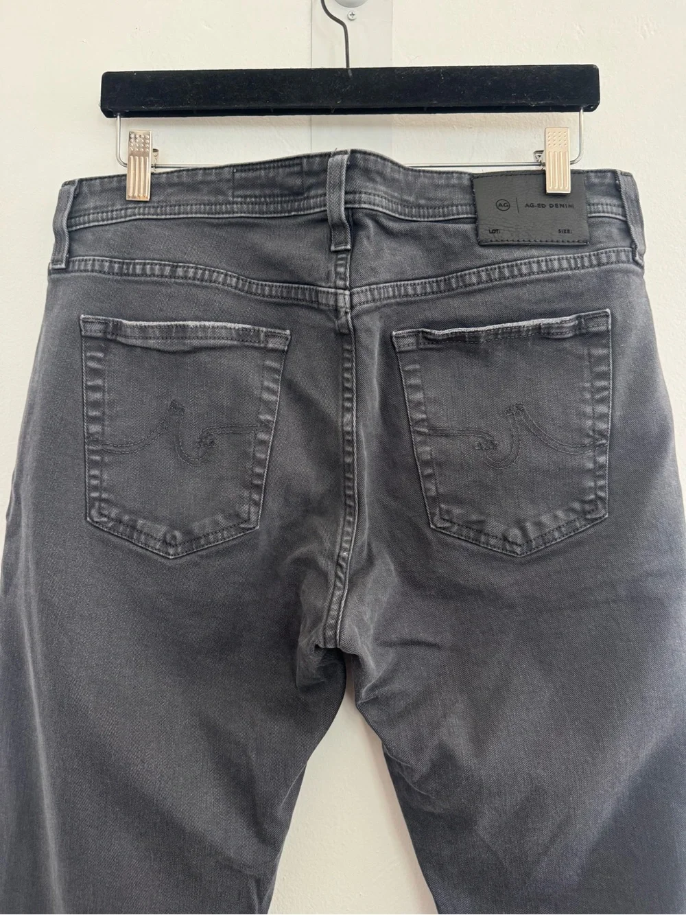 AG Adriano Goldschmied Tellis Jean Modern Slim 7 Years Sulfur Pure Black Grey